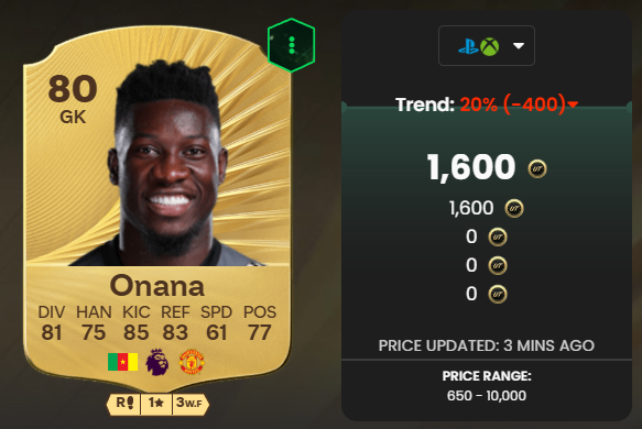 FutStorm's tweet photo. @Aleks_FUT How much will my Onana be worth at the end of the FC26 ? 😀 https://t.co/9eOtbPWUuT