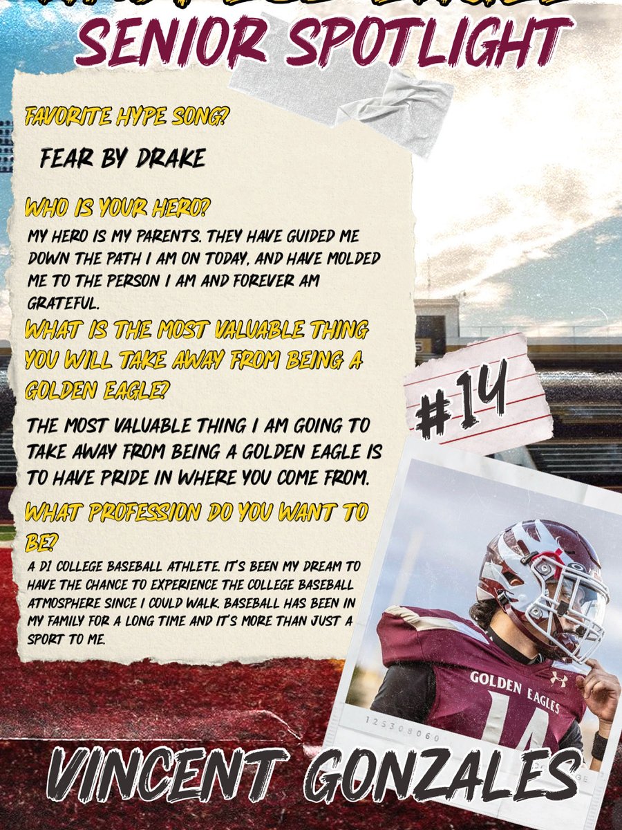 ‼️💥ANDRESS SENIOR SPOTLIGHT💥‼️

#14 - Vincent Gonzales

<a href="/CoachTaylor_CT/">Chris Taylor</a> <a href="/ReddingQuevin/">Quevin Redding</a> <a href="/DavisKl15/">Coach DavisKL15</a>