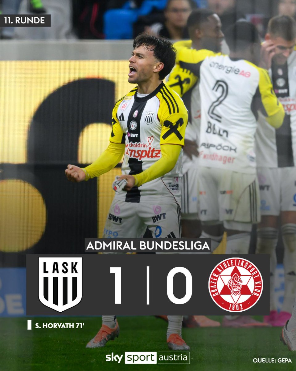 SkySportAustria's tweet photo. Zweiter Sieg unter Kühbauer! LASK knackt GAK-Bollwerk 👀 🔥
Alle Infos 👉 https://t.co/vKTAMOEHrt
#SkyBuliAT #ASKGAK https://t.co/XxA03ov1hU