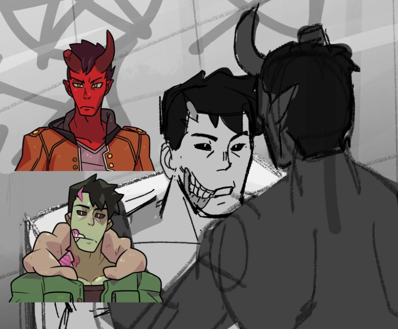 i always wanted to draw spicy art of these two 😈 #wip