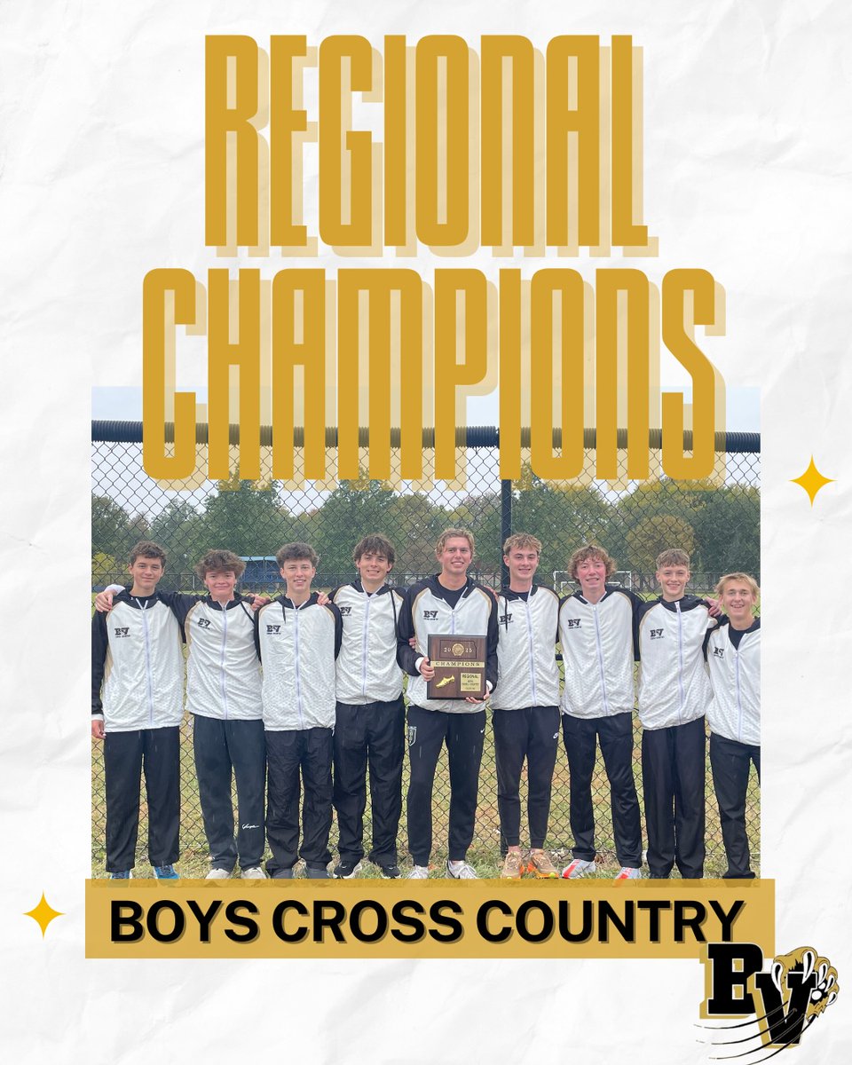 bvhs_tigers's tweet image. 🏆 Miles of training. Moments of glory. 🏆
Our boys cross country team are Regional Champions, and our girls are State bound!
Every step counts — next stop: State. 🏁
#GREATDayToBeATiger #TigerPride #StateBound