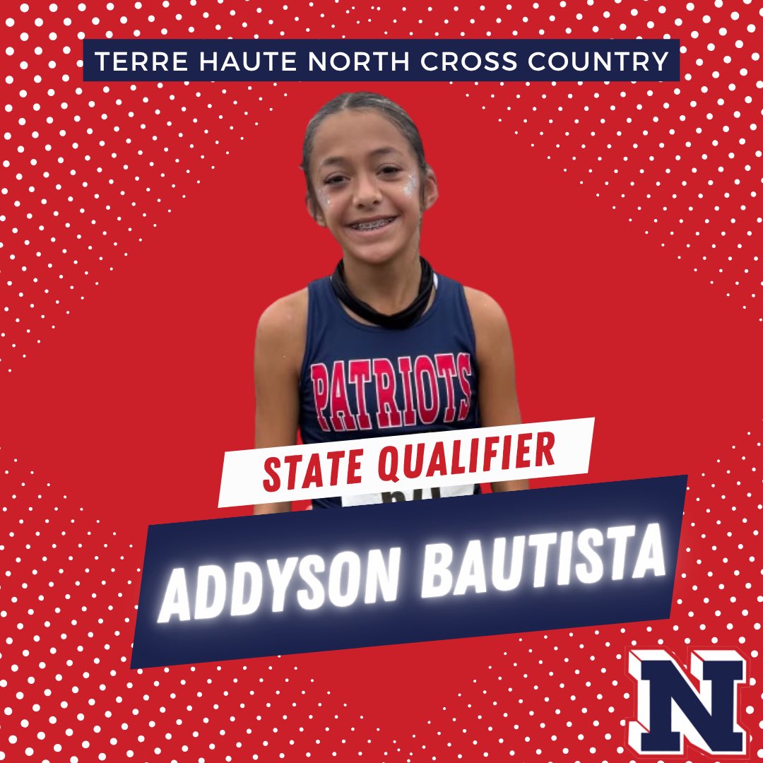 At Cross Country regional today, Freshman Addyson Bautista finished 17th overall to qualify for the Cross Country State Finals!!

Great job today Addy!