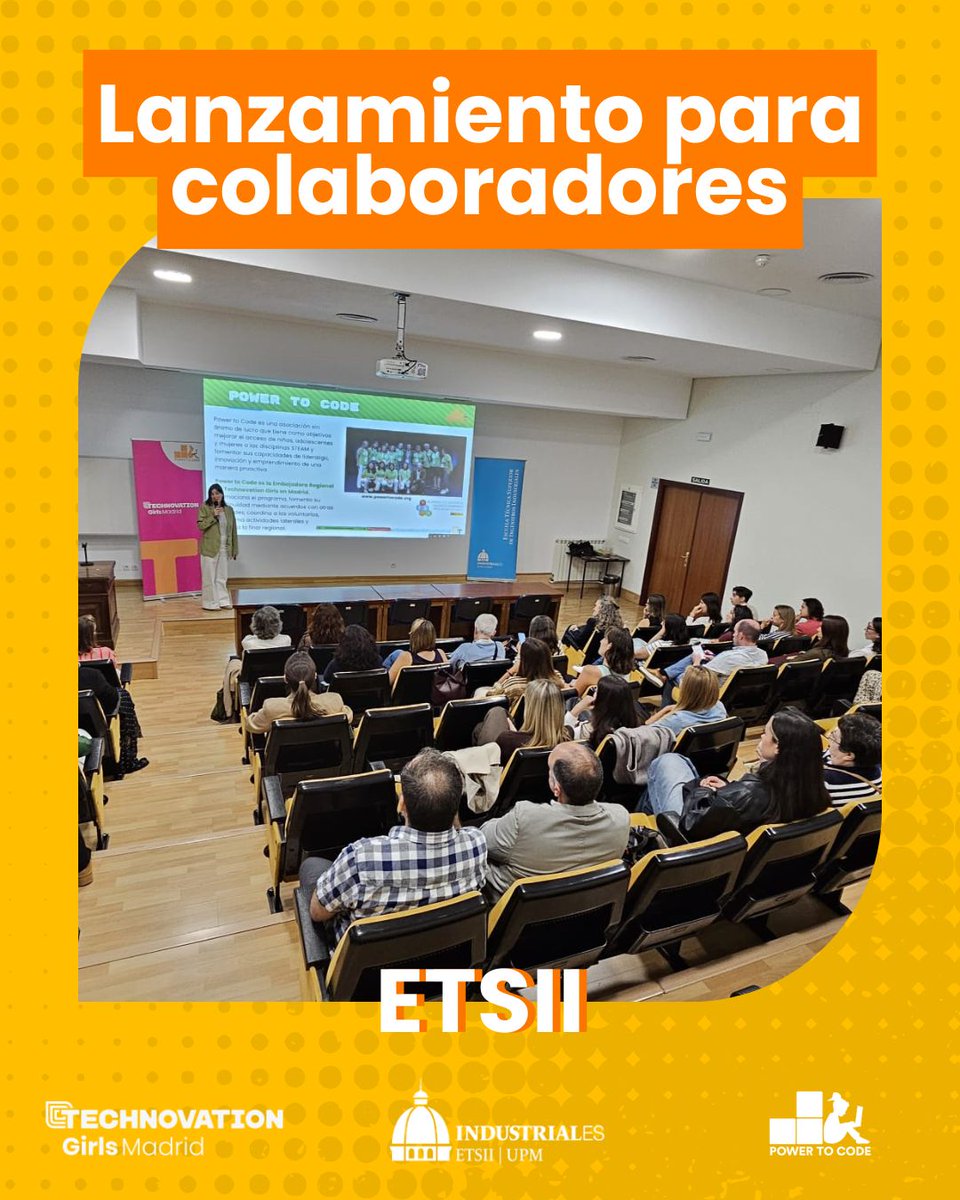 TechnovationMad's tweet image. 🚀 El 30/09 dimos el pistoletazo de salida a #TechnovationGirls 2025-2026 en la ETSII-UPM.
Un encuentro con instituciones y empresas unidas por un propósito: impulsar el talento femenino en la tecnología 💡💻
¡Gracias a quienes lo hacen posible! 💪💫
#PowerToCode #STEM