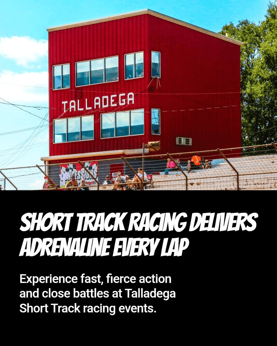 Short track racing packs adrenaline into every lap—tight turns, close battles, nonstop action. At Talladega Short Track, fans get racing that's fast, fierce &amp; family-friendly. Join us at the next race to feel the Alabama motorsports rush firsthand!