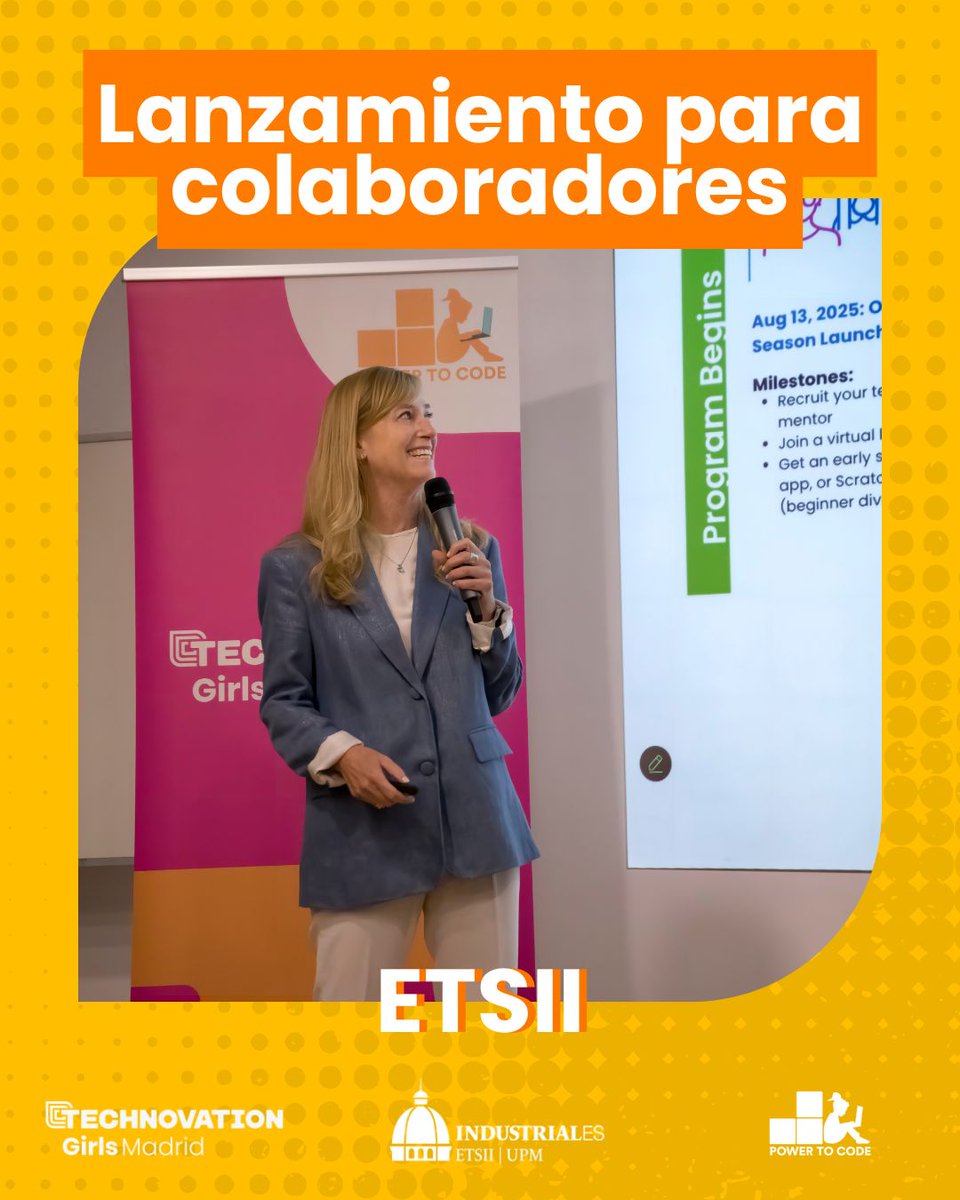 TechnovationMad's tweet image. 🚀 El 30/09 dimos el pistoletazo de salida a #TechnovationGirls 2025-2026 en la ETSII-UPM.
Un encuentro con instituciones y empresas unidas por un propósito: impulsar el talento femenino en la tecnología 💡💻
¡Gracias a quienes lo hacen posible! 💪💫
#PowerToCode #STEM
