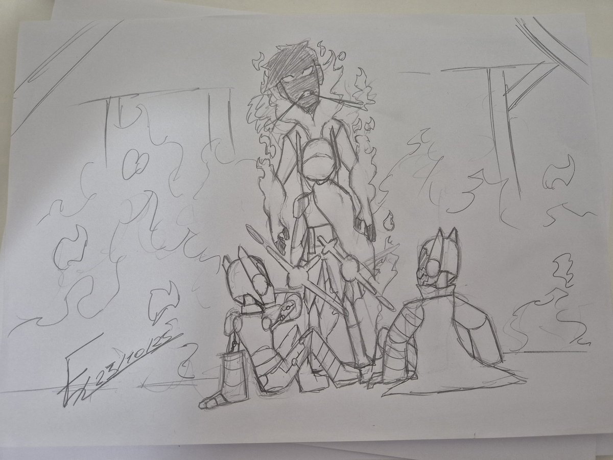 ExperimentalJr's tweet image. From my (yet to be posted) Big Hero 6 AU, Hiro, Machina Armada and Solarflare face a fiery super villain that will cause more than just burns and singes on them.

My PC died right when I got back at BH6 but I couldn't wait for a new PC, I MUST DRAW.

#bighero6 #originalcharacter