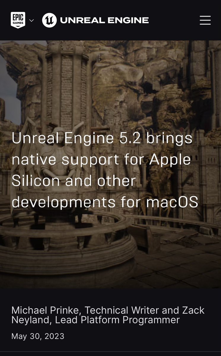 lexum0's tweet image. Where’s Mac support?
Unreal has 1 click deploy #Apple