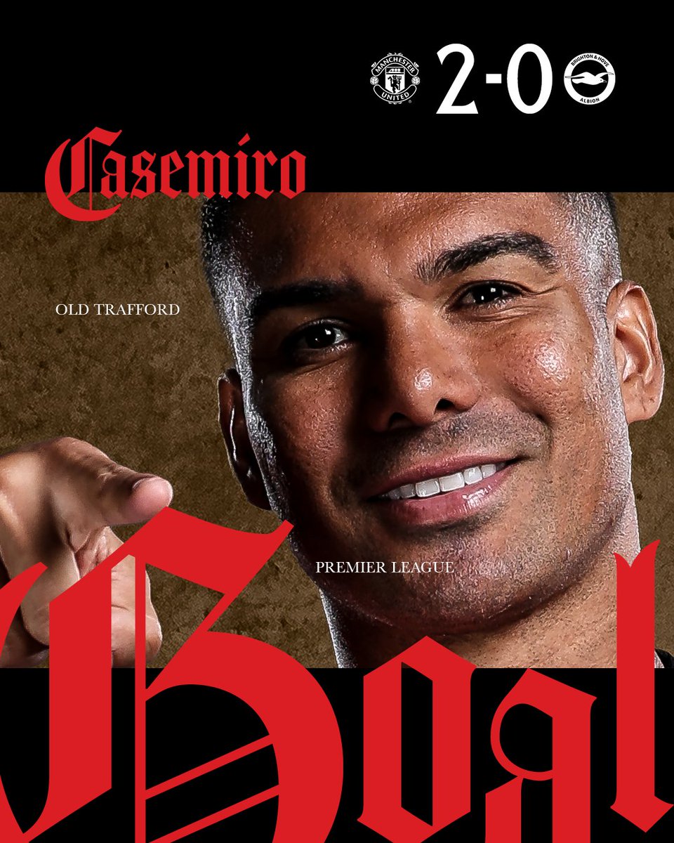 ManUtd's tweet image. 🙌 @Casemiro makes it 2-0 with a deflected strike! 👏
