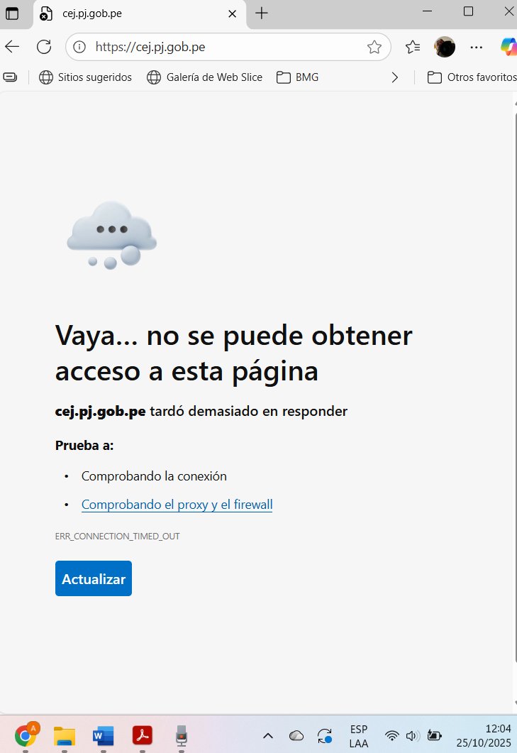 anamavidalc's tweet image. Y mientras todo pasa en Perú, el CEJ y el SINOE del #PoderJudicial @Poder_Judicial_  están inoperativos 😱😭