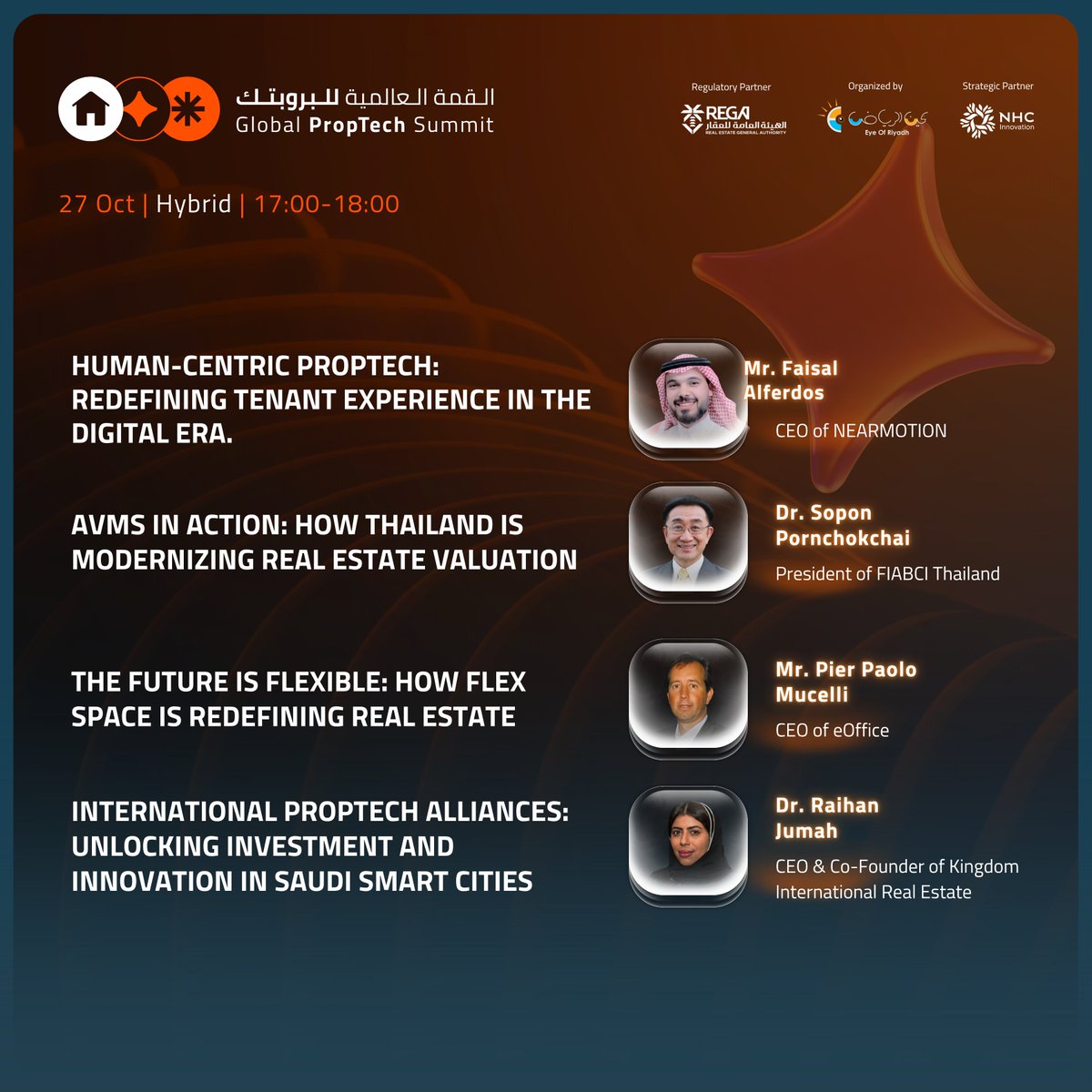 Global PropTech leaders take the #TGPS2025 stage driving innovation across markets, technologies, and cities through collaboration, digital transformation, and visionary leadership.

#القمة_العالمية_للبروبتك