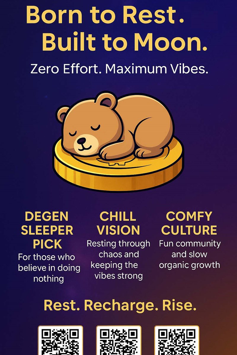 NapBearcoiin's tweet image. Born to rest!
pump.fun/coin/HkdH4dxuF…
#NAPMemeCoin #CryptoInvestors #WeBuild #TransparencyFirst #Blockchain #BSC #CommunityDr