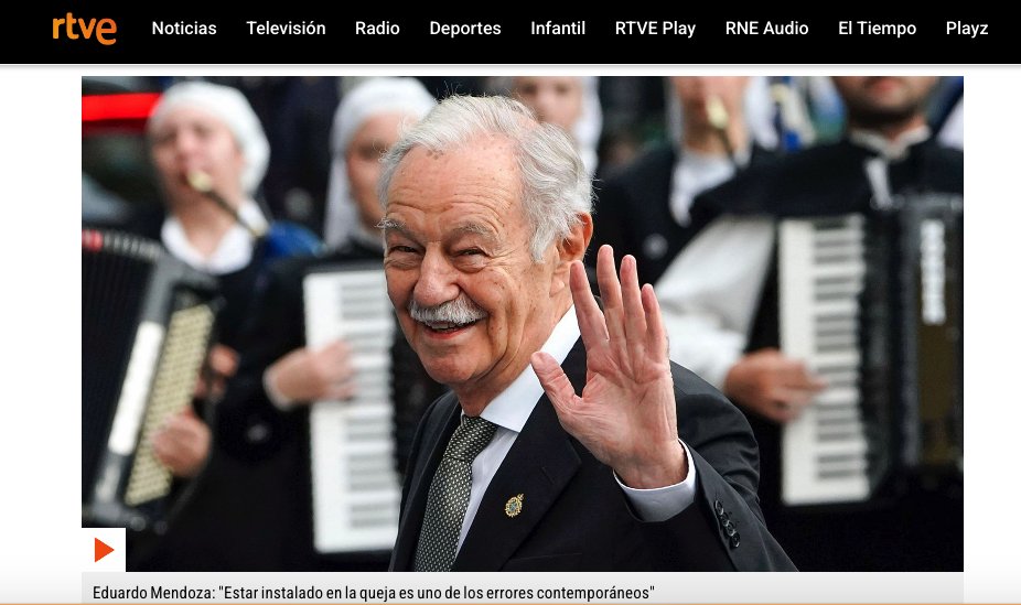 El novelista Eduardo Mendoza, premio Princesa de Asturias rtve.es/noticias/20251…. Aquí, a su disposición, su última novela firmada a mano todocoleccion.net/libros-segunda….