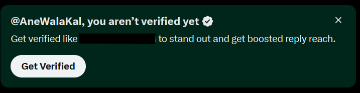 I am sure it's not the verification that make HER stand out for reach!