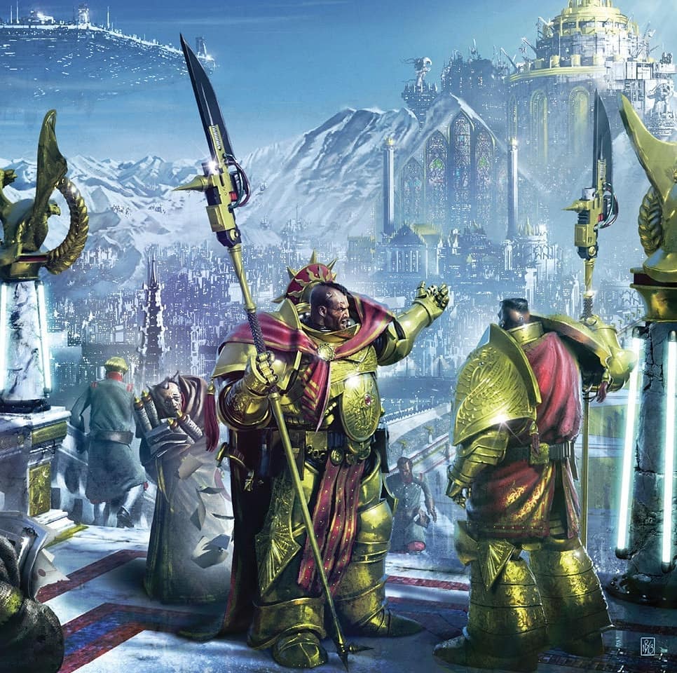 The Captain-General (left) yelling at me, a poor innocent Custodes (right), for something I didn't even do, M30:
