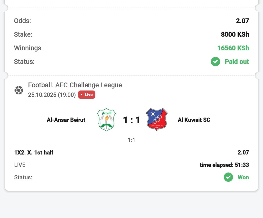 First half draw won congratulations ✅️✅️✅️🥳🥳🥳🥳🥳🥳🥳🥳🥳🥳🥳

Register dbbet 
db-bet.co/3GQmsds
