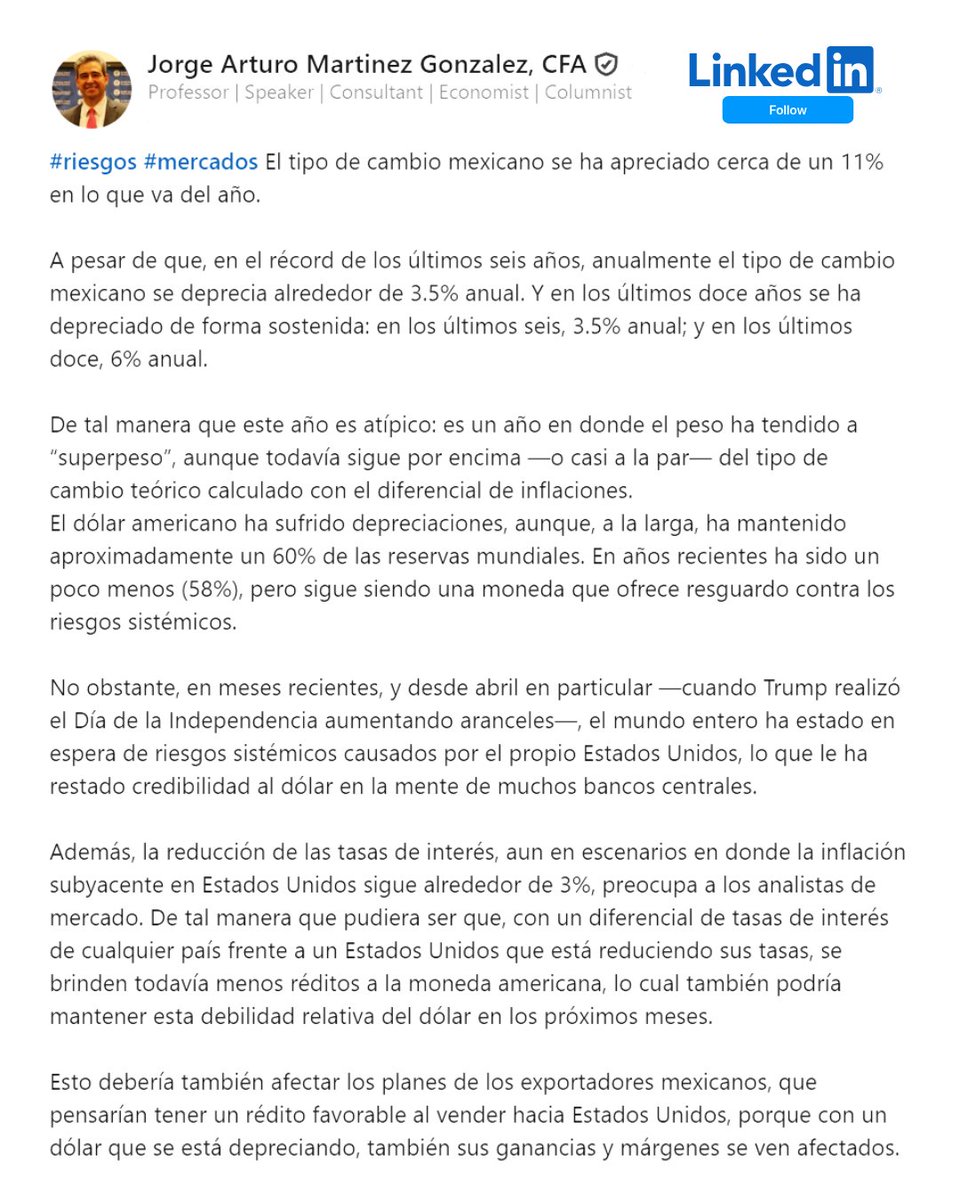 Jorge Arturo Martínez González, CFA (@jamgcfa) on Twitter photo 