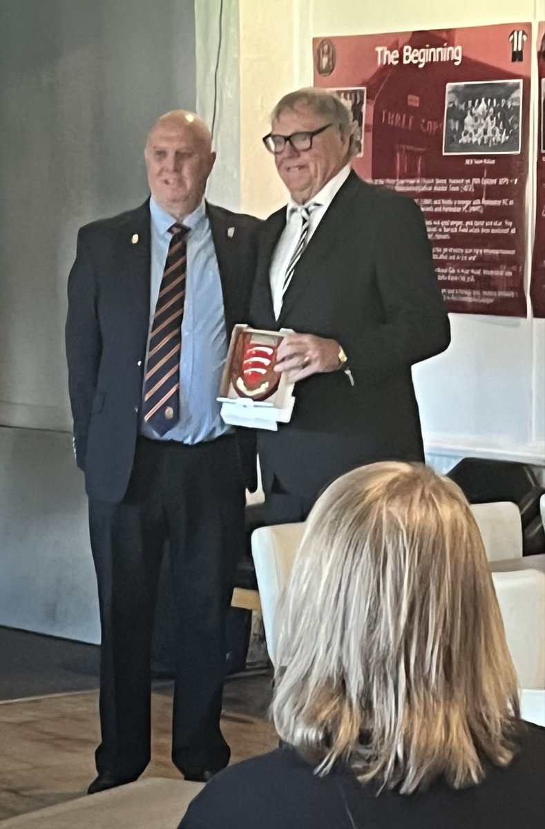 Fantastic afternoon at <a href="/OfficialHarwich/">Harwich and Parkeston FC</a> representing <a href="/EssexCountyFA/">Essex County FA</a> with the 150 year anniversary celebrations. The magnificent gentleman Tony Armstrong receiving the <a href="/fa/">The FA</a> and <a href="/EssexCountyFA/">Essex County FA</a> awards from Chair Andy Chaplin