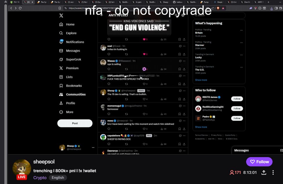cladzsol's tweet image. if you ever feel bad about trading just know there is 171 drones watching this guy deploy 10% devs and psyopping  his viewers all day