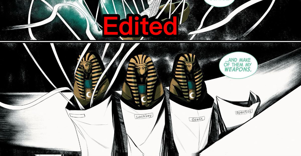 is no one gonna talk about how marvel comics is trying to erase Jarc Specley’s existence from Moon Knight?? he had a cameo in the first prints of moon knight #2 back in 2021 and marvel soon recalled all copies because of “misprint issues”