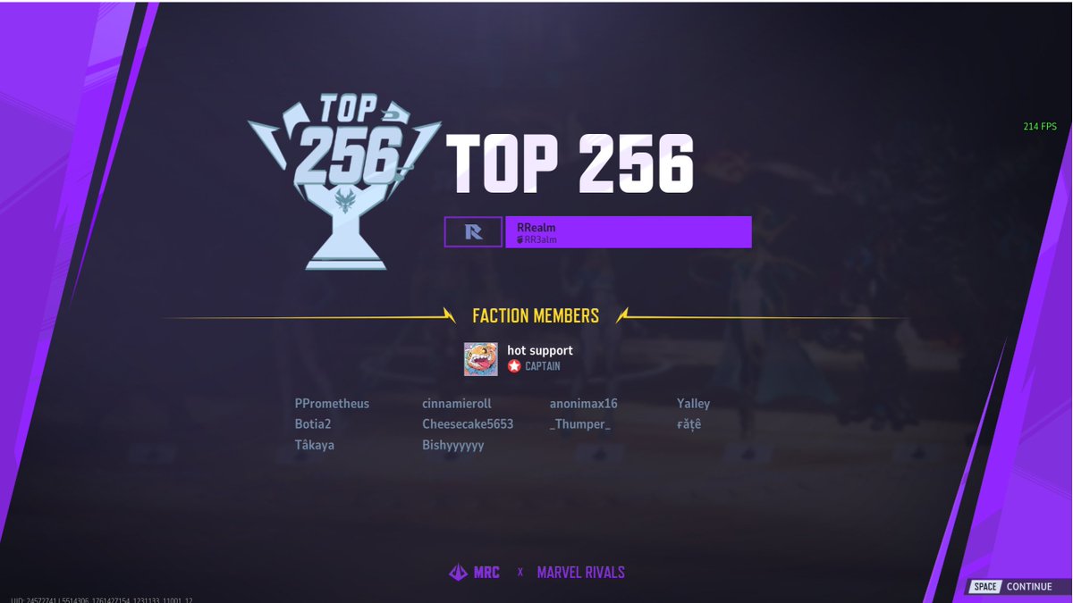 notm1ll's tweet image. didn’t get as far as we hoped in MRC, but proud of the team nonetheless. top 256 isn’t bad 💜