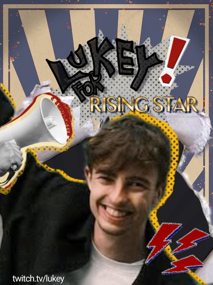 jucievrani's tweet photo. https://t.co/cJ8AKWkGVc

Vote streamer for Rising Star! 
#LukeyForRisingStar https://t.co/hyI8SwfQqc