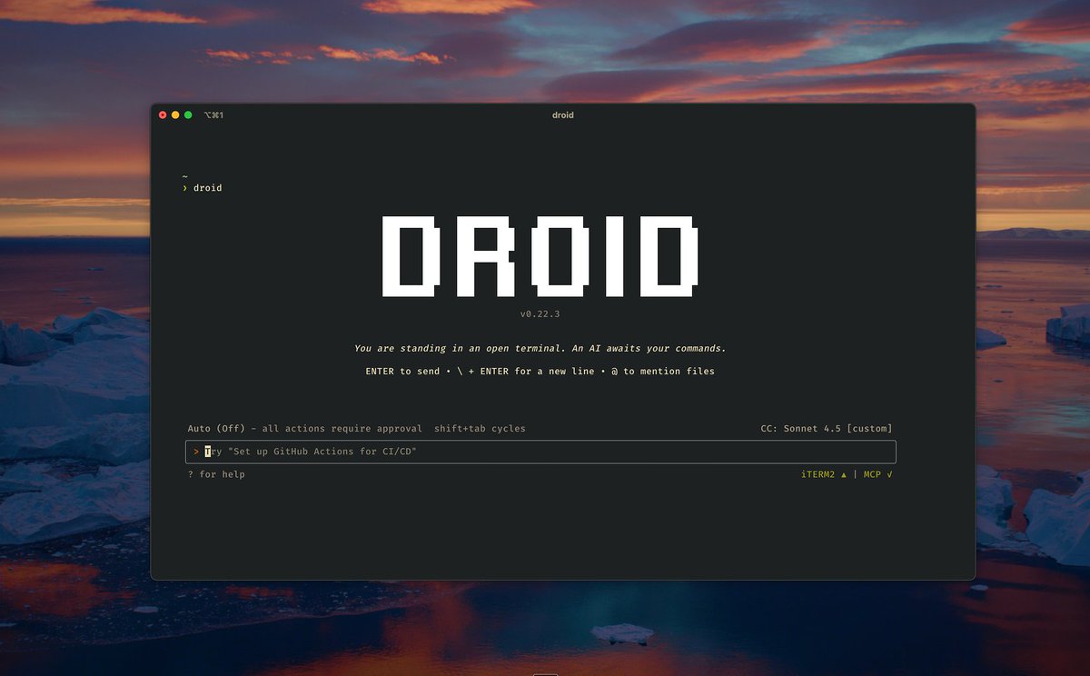 etashio's tweet image. I don&apos;t know what kind of wizardry they&apos;re pulling over at @FactoryAI, but droid feels a lot more capable than claude code
