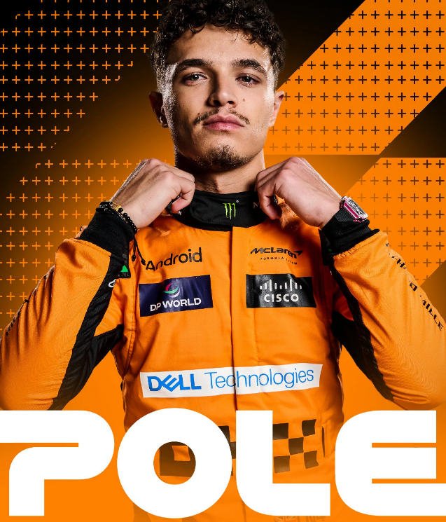 LANDO NOOOOORRRIS É O POLE DO GP DO MÉXICO

LECLERC LARGA AO LADO DE NORRIS NA PRIMEIRA FILA

HAMILTON E RUSSELL NA SEGUNDA FILA

VERSTAPPEN É P5, PIASTRI É APENAS P8 (mas ganha a posição de Sainz, punido)
