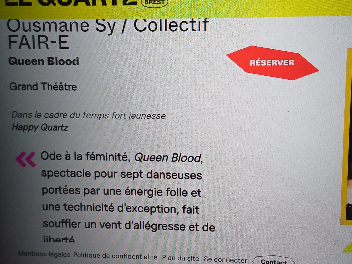 Spectacle "Queen Blood" ce soir au Quartz Scène Nationale de Brest : Chorégraphie d'Ousmane Sy décédé en 2020. 7 danseuses sur scène pour une Ode à la féminité, hip-hop, rythmes africains, street dance, house music. Energie et technicité pour un spectacle résolument moderne😍
