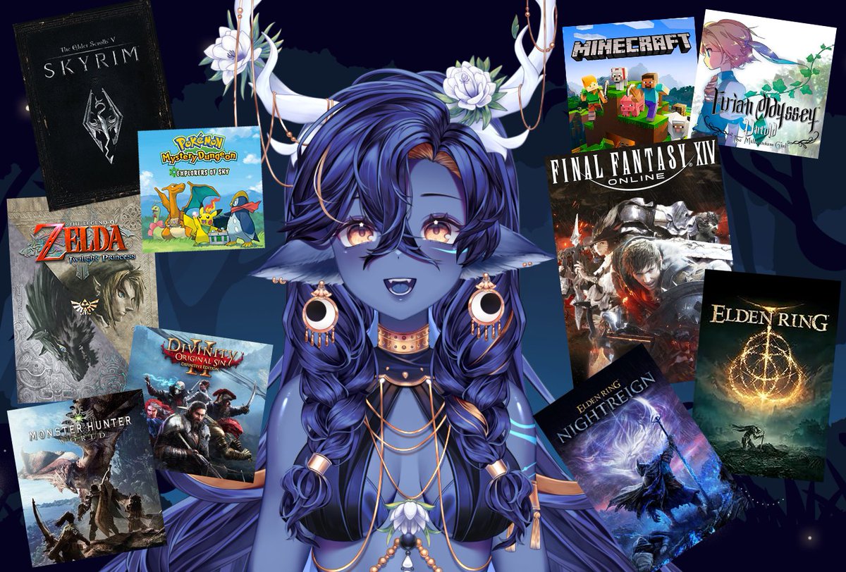 SkariTheFae's tweet image. 🌛 10 games to get to know me! 🌜
I thought WAY too hard about this 😂