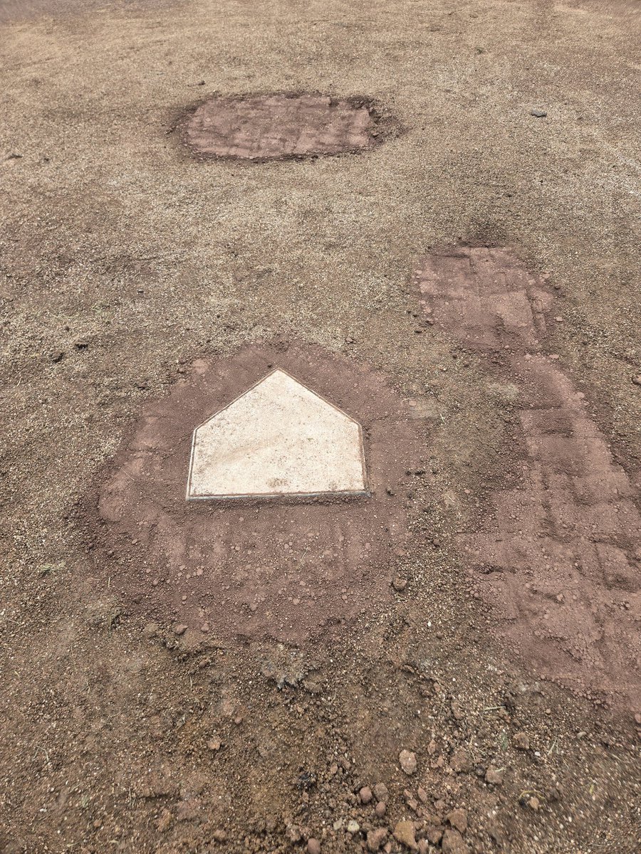ConcordMinBase's tweet image. Reset home plate today and raised the entire area by about two or three inches