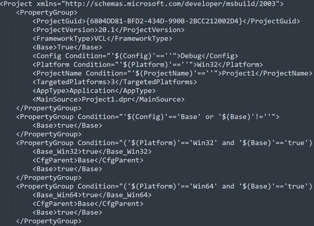 Sr_delphidev's tweet image. 🕵️♂️Hack the Project File: Edit the .dproj file directly to batch-modify build configurations or add conditional defines for complex multi-platform projects. #Delphi #Programming🧑💻