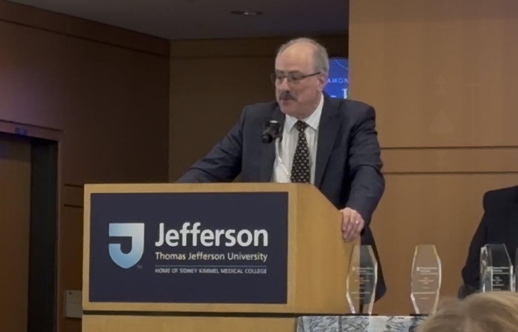 Excited to receive today the Alumni Achievement Award from Thomas Jefferson University, Sidney Kimmel Medical College.