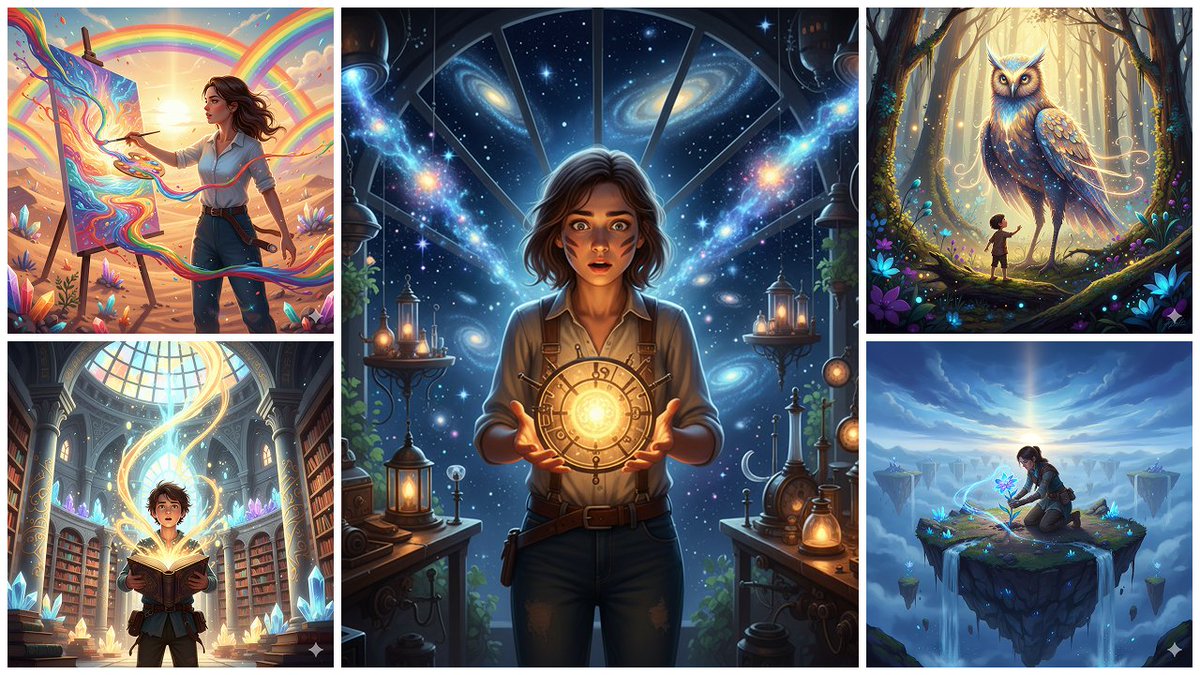 Made these cinematic story scenes with one Gemini prompt 
Each one feels like a frame from a dream — full of light and motion.
Get the full kit + guide → [sedaghatarshia.gumroad.com/l/swcik]
#AIArt #GeminiAI #Illustration #FantasyArt #CinematicArt #prompt #Gemini