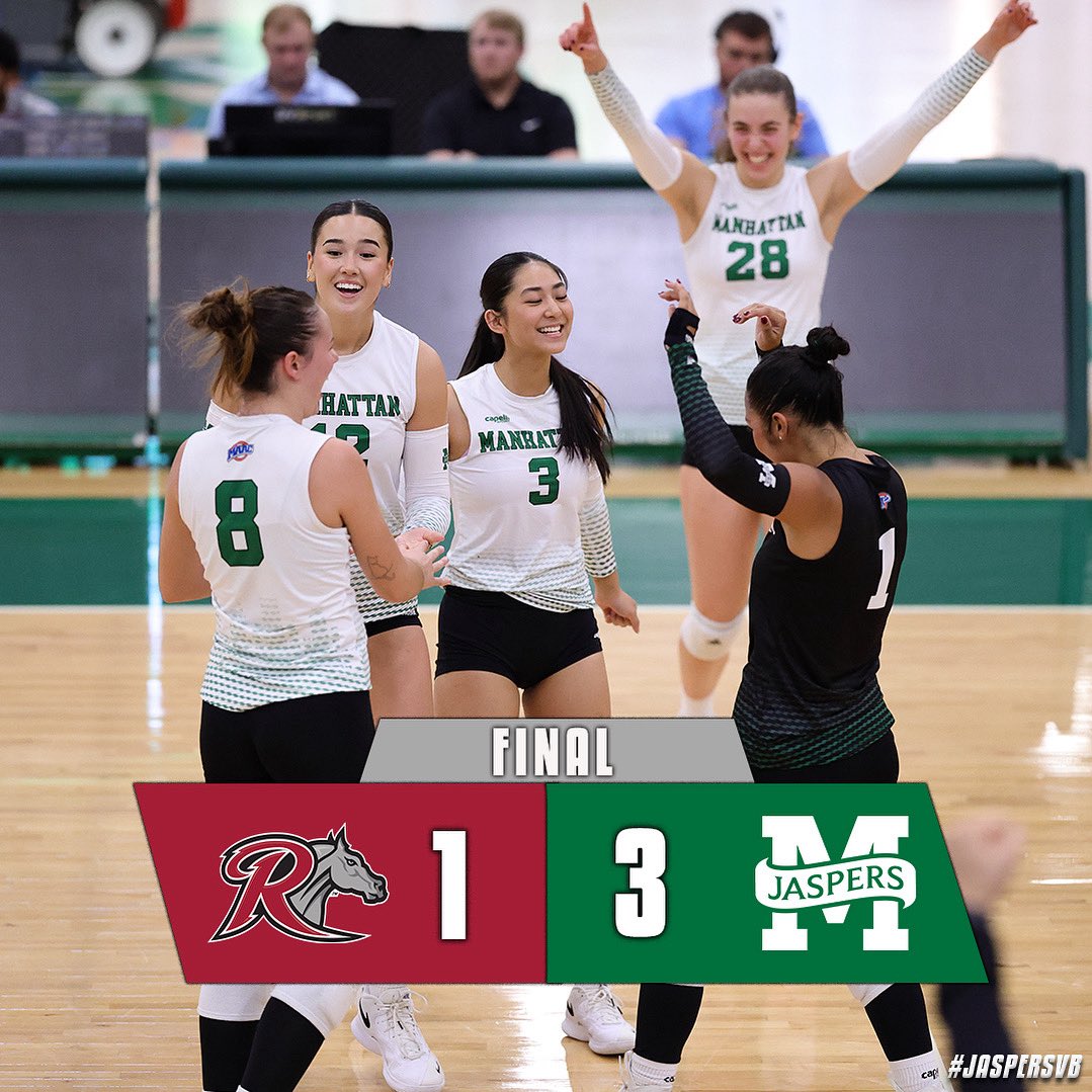 JaspersVB's tweet photo. πππππππ πππ! πππππππ πππ!
You can start spreading the news that Manhattan grabbed their first @MAACSports win of 2025 inside Draddyπ₯
#GoJaspers | #JaspersVB π’βͺοΈ https://t.co/XbErrpoFQh