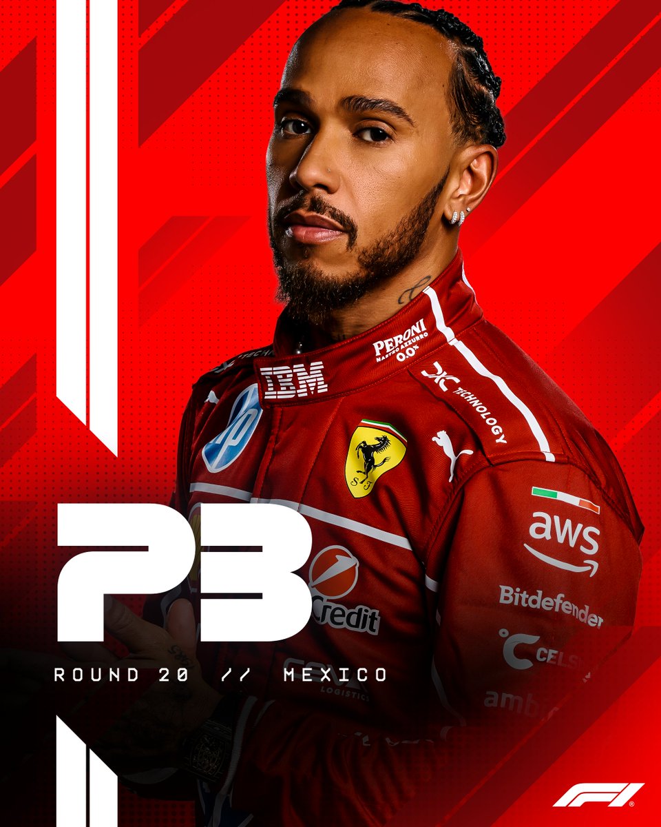 F1's tweet image. It's Lewis Hamilton's best Qualifying of the season! 😮💨
He starts in P3, on the second row, in Mexico 💪
#F1 #MexicoGP