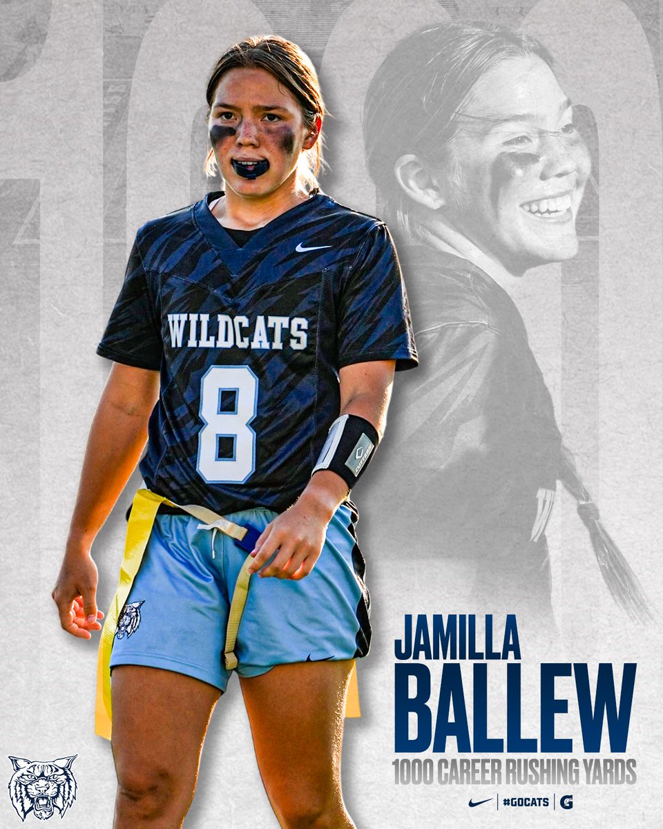 Congratulations to Jamilla Ballew on 1000 Career Rushing Yards! The first in program history to reach this milestone! | #GoCats
