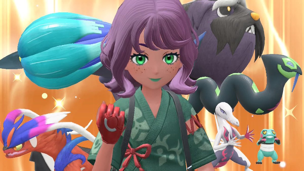 My Poison Type run in Scarlet ignore the mabostiff i caught early game and got emotionally attached to