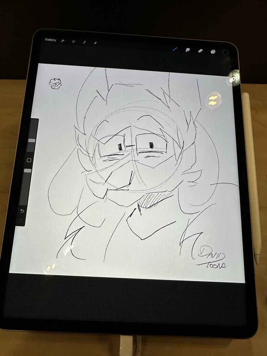 DavidToons_'s tweet image. I have placed myself on the Procreate table at #Lightbox hehe