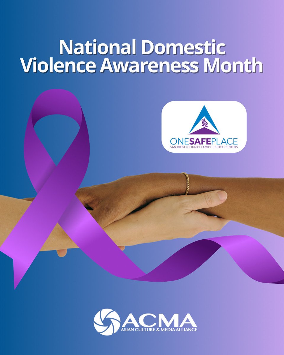 ACMA stands with One Safe Place to break cultural barriers and support survivors of domestic violence. You’re not alone—help, safety, and healing are here. 💜 Visit One Safe Place or call 1-800-799-SAFE (7233). #DVAM #ACMA #EndTheViolence
