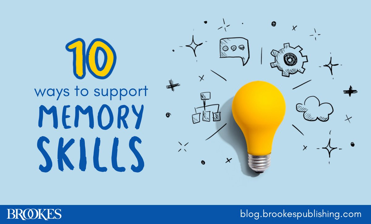 BrookesPubCo's tweet image. Do you have students who struggle with memory and other #ExecutiveFunction skills? This post is for you! See 10 easy ways to support memory skills for learners of all ages: ecs.page.link/okVkP