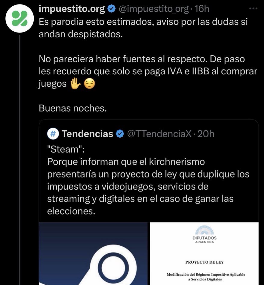 “FAKE NEWS”

Porque se desmintió esta fake news que aseguraba que se duplicarían los impuestos en Steam para intentar rascar el voto de los adolescentes.