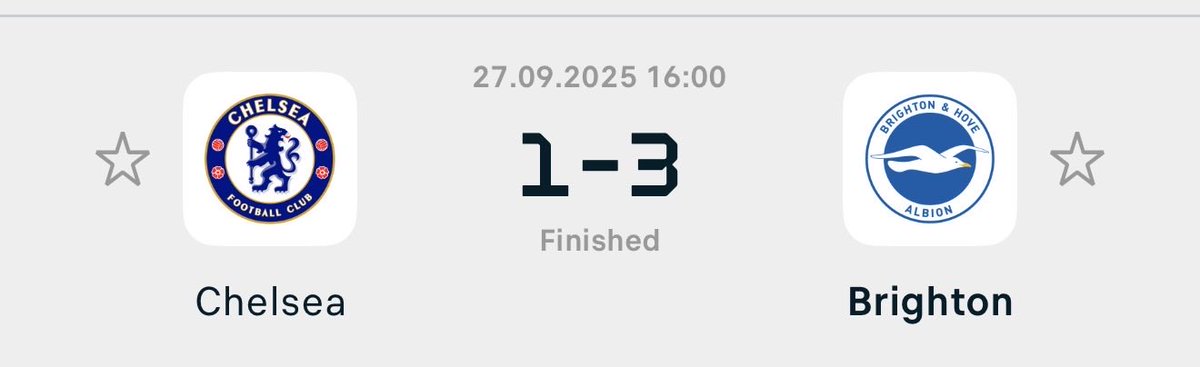 Is this same Brighton that clobbered Chelsea 3-1 at the Stamford Bridge 😀