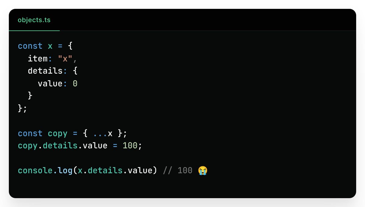 ubeyidah's tweet image. 😅 I thought I was copying..., but I was just linking memory.
#JavaScript #WebDev #LearnInPublic