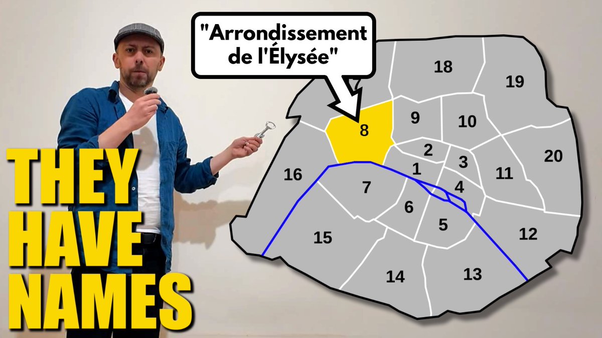 TheTimTraveller's tweet image. NEW VIDEO!
The 20 Paris arrondissements all have official names, and absolutely no-one ever uses them.
youtu.be/-jBu1D1yoTA