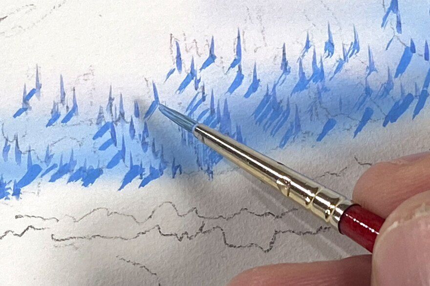 It took <a href="/RadSmithSki/">Rad Smith</a> 70 hours to paint all those happy little trees – and everything else. buff.ly/Q5pSodF