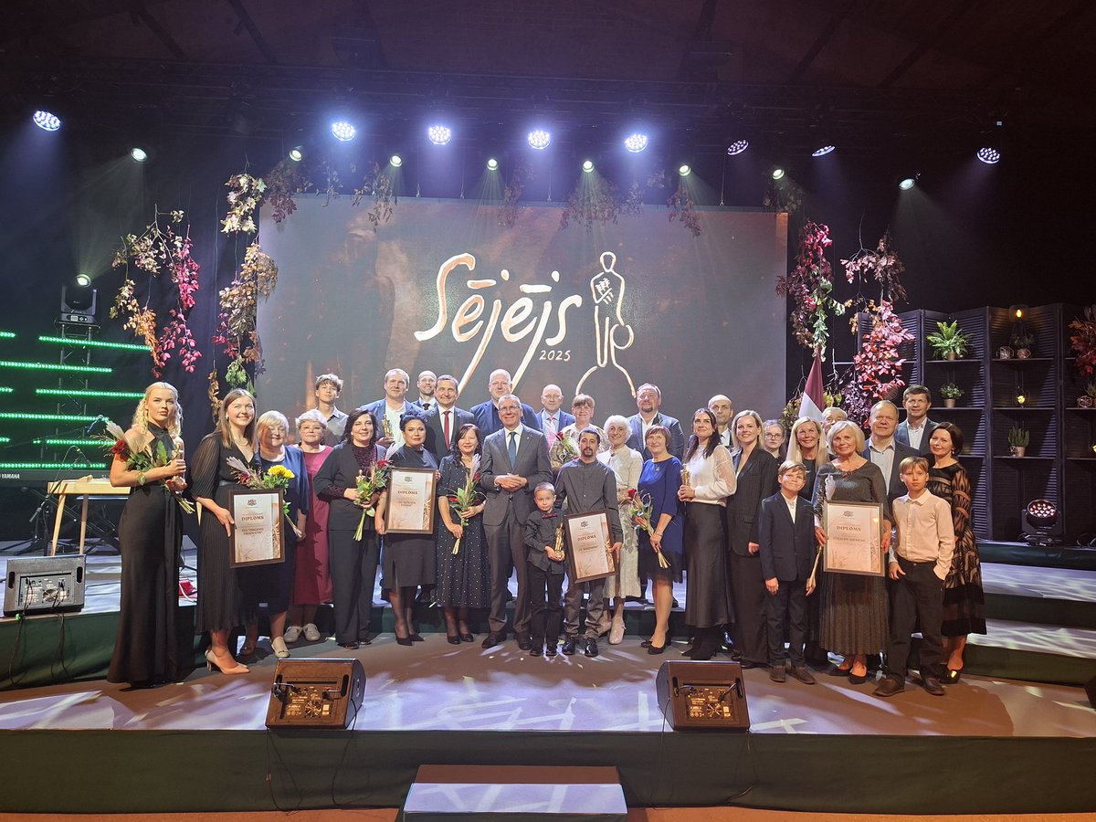🏆 Mūsu labākie un spožākie 🇱🇻ļaudis - konkursa #Sējējs2025 laureāti - ir apbalvoti! Paldies par jūsu darbu, ar jums var lepoties visa Latvija! 🤝👏