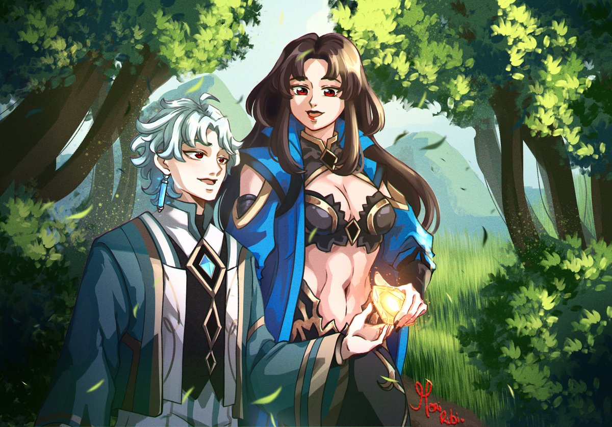 Zandik and Nemesis collecting fragments of energy under Sumeru’s fading light~☀️

#zandik #ildottore #genshinoc #Ocxcanon