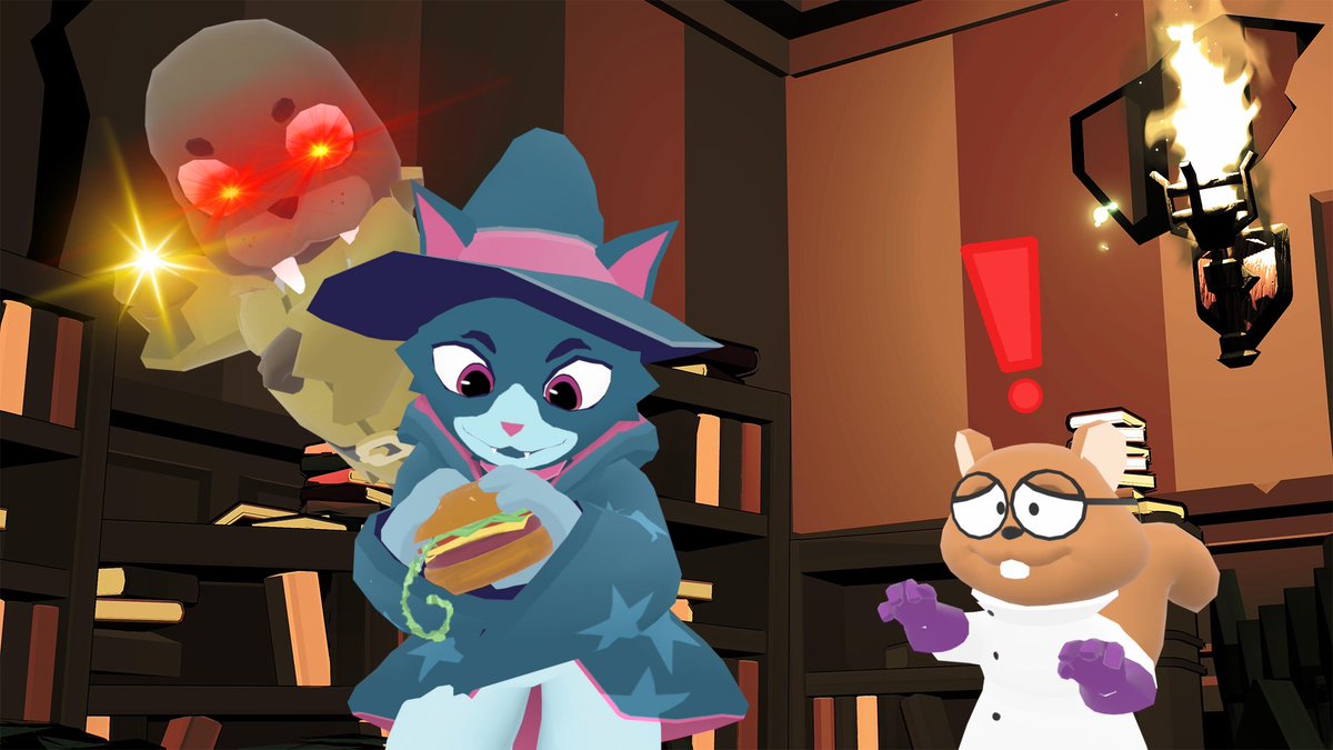 Nekomancer, eyes off the burger!! 🍔👀 Oh no they can't hear me....

Do they even know that //Nekomancer of Nowhere// releases in just ✨6 DAYS?!?!✨

store.steampowered.com/app/3180290/...

#indiegame #gamedev #ScreenshotSaturday