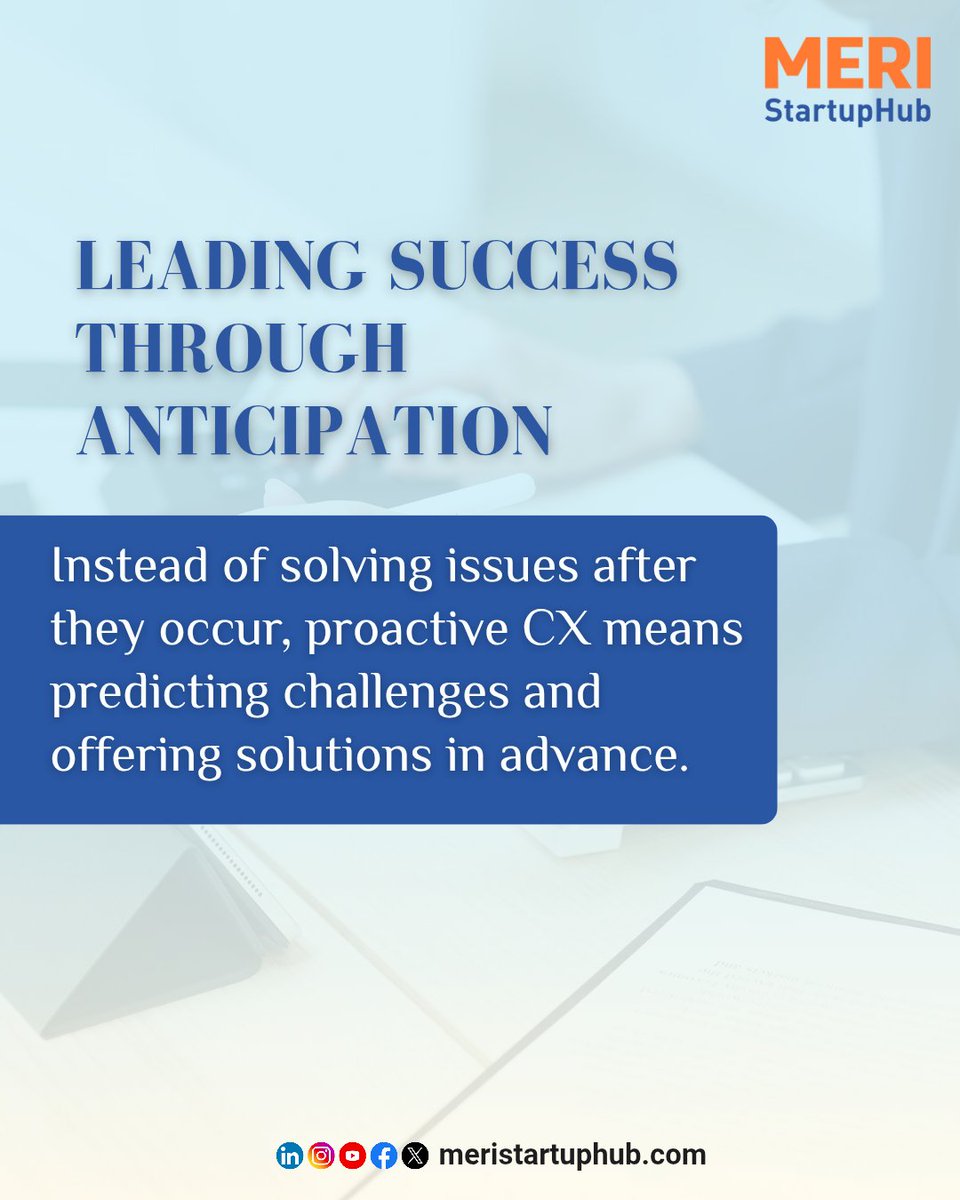 meristartuphub's tweet image. Proactive Customer Experience helps businesses stand out, reduce customer effort, and turn satisfied clients into brand advocates. It's no longer optional—it’s the new standard for success.
#meristartuphub #customerexperience #proactivecx #businessgrowth #customersuccess