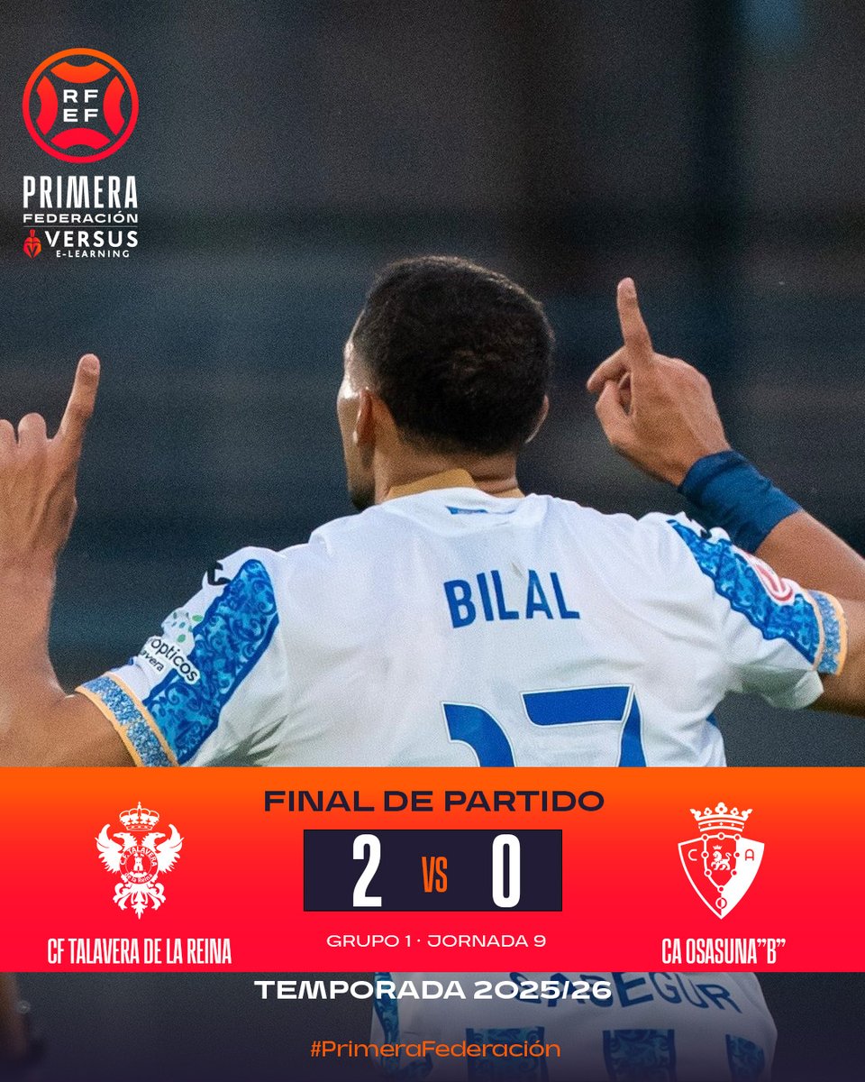 Primera Federaciรณn Versus e-Learning (@primera_rfef) on Twitter photo ๐๐๐ก๐๐ | #CFTalaveraOsasunaPromesas
โ
 ยกEl Talavera se impone en casa!
#PrimeraFederaciรณn | #VersusELearning ๐๐๐ก๐๐ | #CFTalaveraOsasunaPromesas
โ
 ยกEl Talavera se impone en casa!
#PrimeraFederaciรณn | #VersusELearning